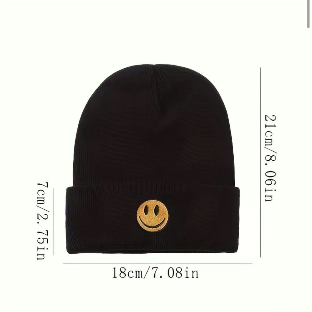 NEW IN PACKAGE- purple smiley beanie - Picture 2 of 2